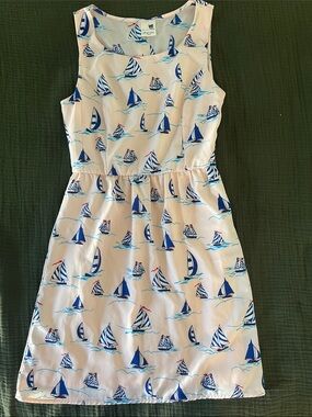Pink Owl Lt Pink Sailboat Print Dress